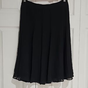🖤 George Black Chiffon A-Line Skirt – NWT – Size 8